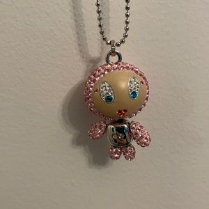 Swarovski jewelry - crystal robot girl necklace